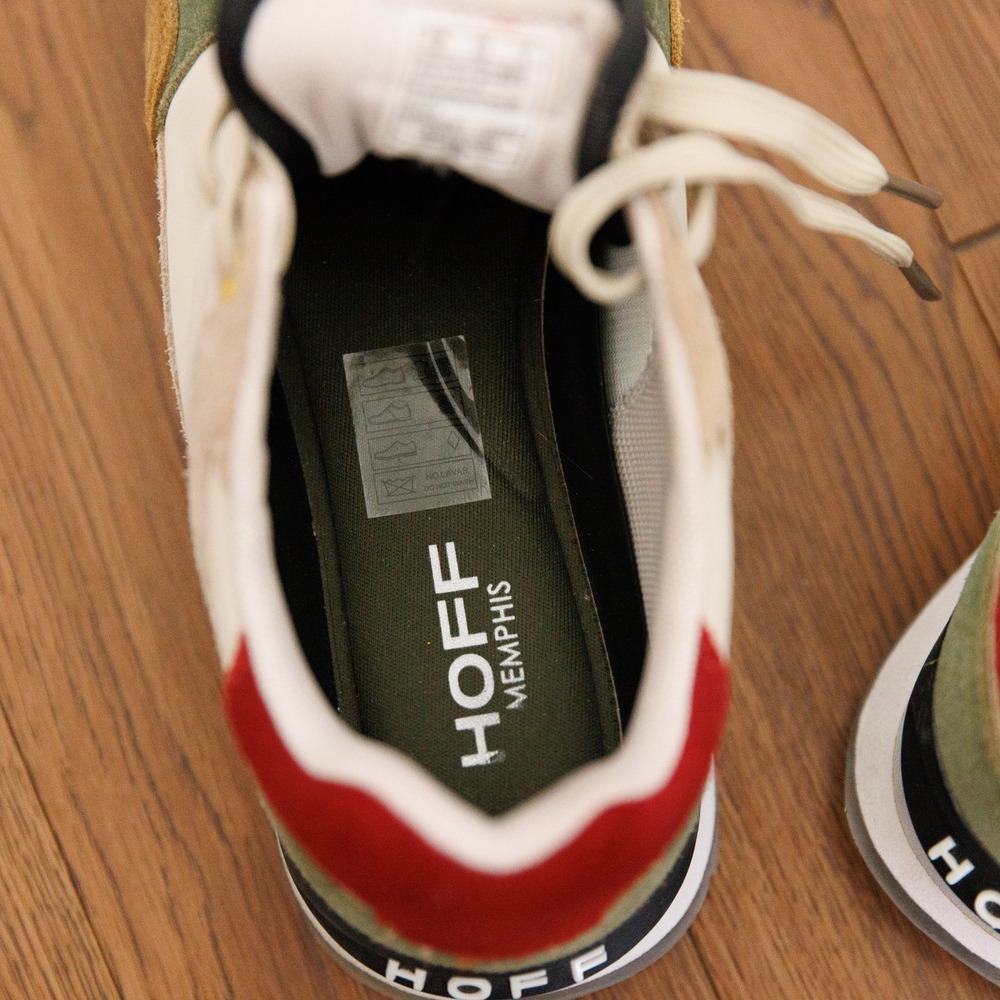 HOFF Memphis Sneakers Womens 7.5 Beige Green Mustard Colorblock Trainers - Picture 8 of 8